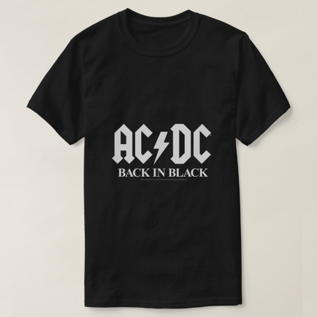 T-shirt ACDC Retour en noir (Design devant)
