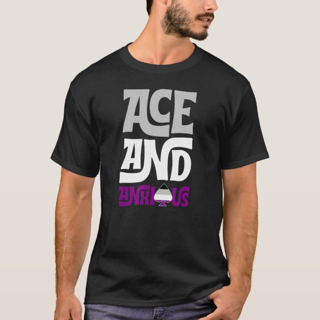 T-shirt Ace And Anxious  Trendy Asexual Pride Stuff Aesthe (Devant)