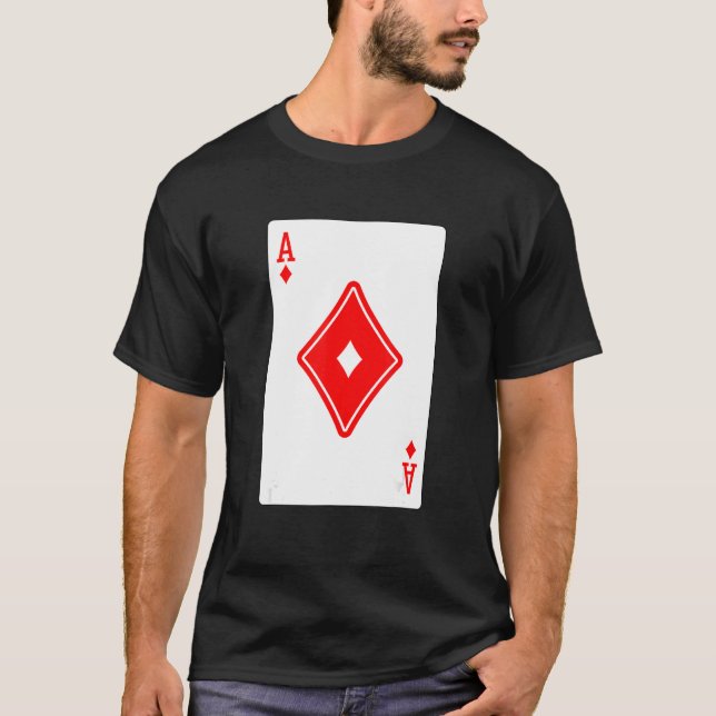 T-shirt Ace De Diamonds Poker Jeux De Cartes De Jeu Bla (Devant)