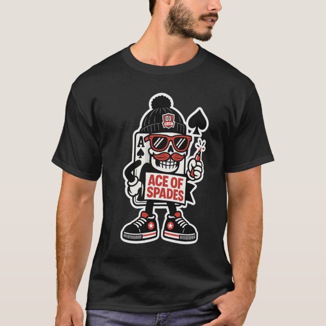 T-shirt Ace de la Mascotte de rue Spades — Pro Grind Editi (Devant)