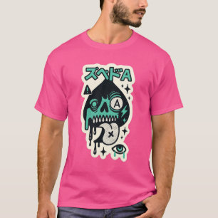 T-shirt Ace de pique — Crâne de goutte Katakana