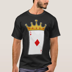 T-shirt Ace diamant avec Couronne