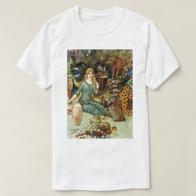 T-shirt Acheter chez nous avec un Curl d'or (Design devant)