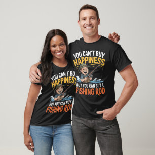 T-shirt Acheter Happiness Fishing Rod
