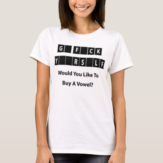 T-shirt Achetez une voyelle (Devant)