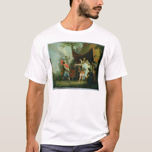 T-shirt Achille a un conflit avec Agamemnon, 1776 (Devant)
