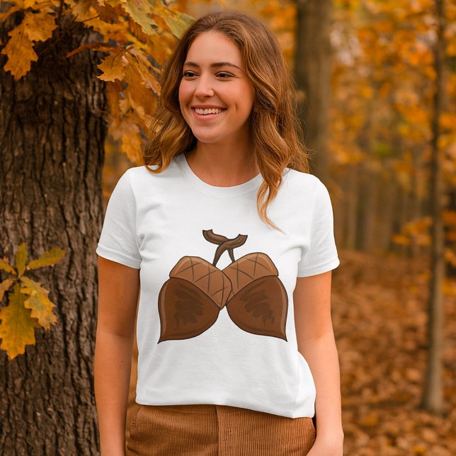 T-shirt Acorns Rustique Forêt d'automne Nature (Créateur téléchargé)