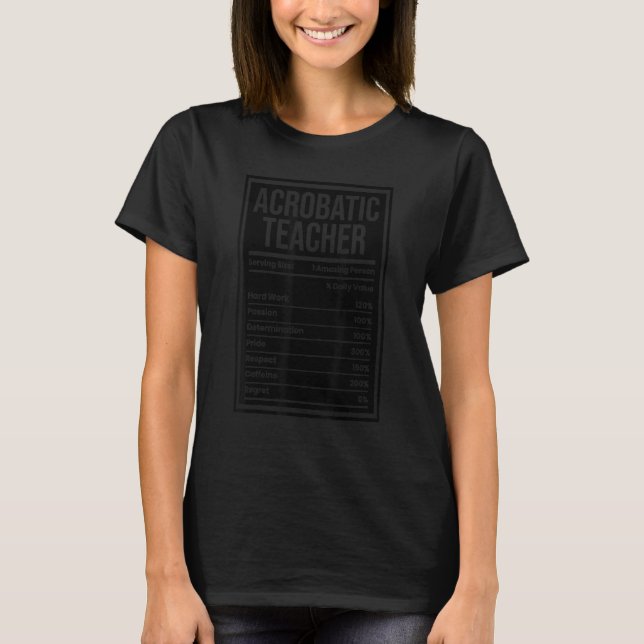 T-shirt Acrobatics Teacher Serving Size Acrobat Gymnastics (Devant)