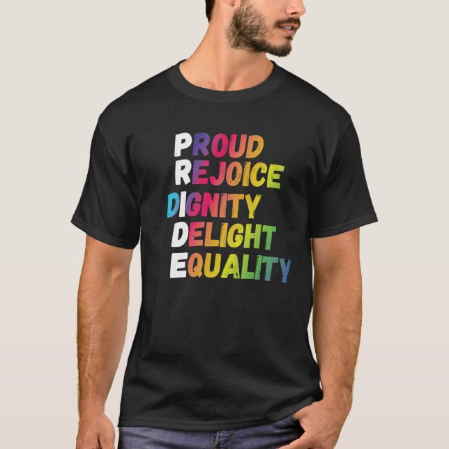 T-shirt Acronyme PRIDE (Devant)