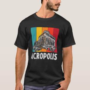 T-shirt Acropole Parthénon à Athènes Grèce avec Pe grec