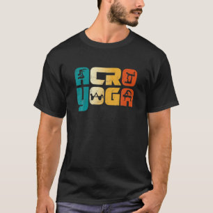 T-shirt Acroyoga Figures Partenaire Yoga Namaste Yogi Retr