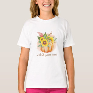T-shirt Action de grâce Automne Pumpkin et Tournesol