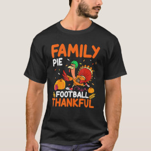 T-shirt Action de grâce drôle famille tarte dinde football
