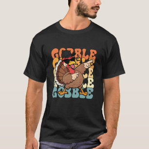 T-shirt Action de grâce Gobble Dabbing Fête de la dinde Vi
