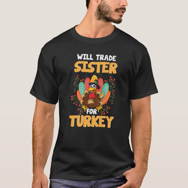 T-shirt Action de grâces pour les enfants va échanger des  (Devant)