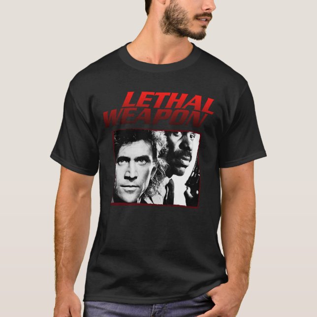 T-shirt Action Movie American Police Motivation Lethal W (Devant)