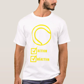 T-shirt action reaction valide tennis balle