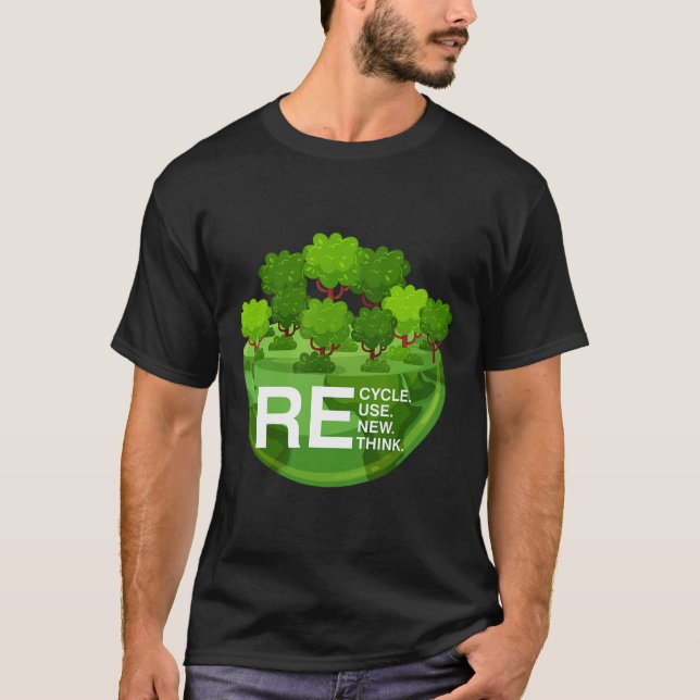T-shirt Activisme de l'environnement Recycler Réutiliser R (Devant)