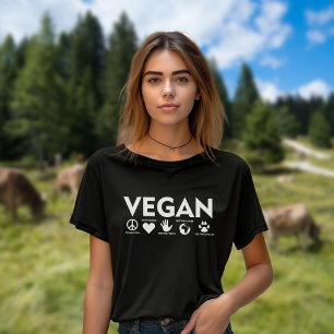 T-shirt Activisme noir et blanc végétalien