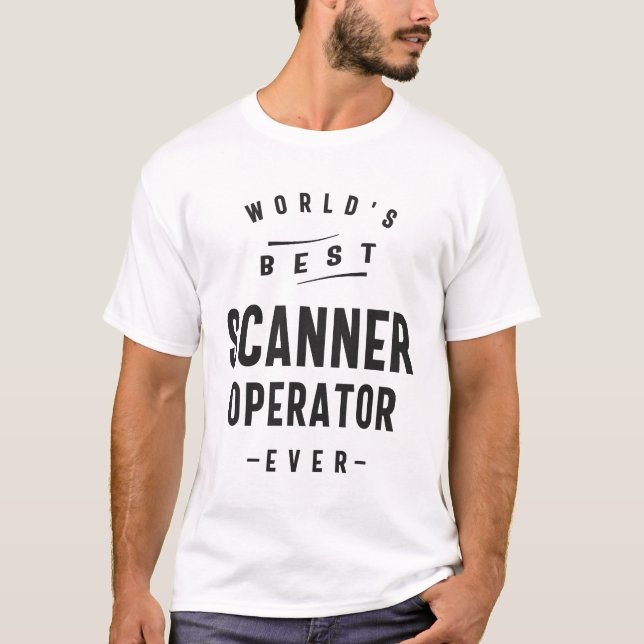 T-shirt Activité de travail de l'opérateur de scanneur tra (Devant)