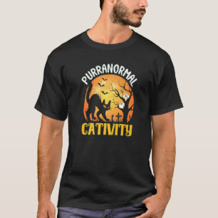 T-shirt Activité surnaturelle de chat noir Purranormal Cat