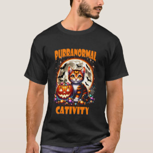 T-shirt Activité surnaturelle féline Chat Chaton Halloween
