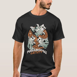 T-shirt Activité surnaturelle féline drôle de chat fantôme