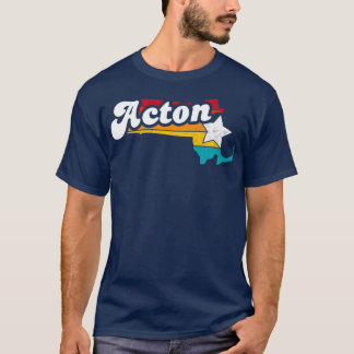 T-shirt Acton Massachusetts Souvenir Vintage en détresse 2