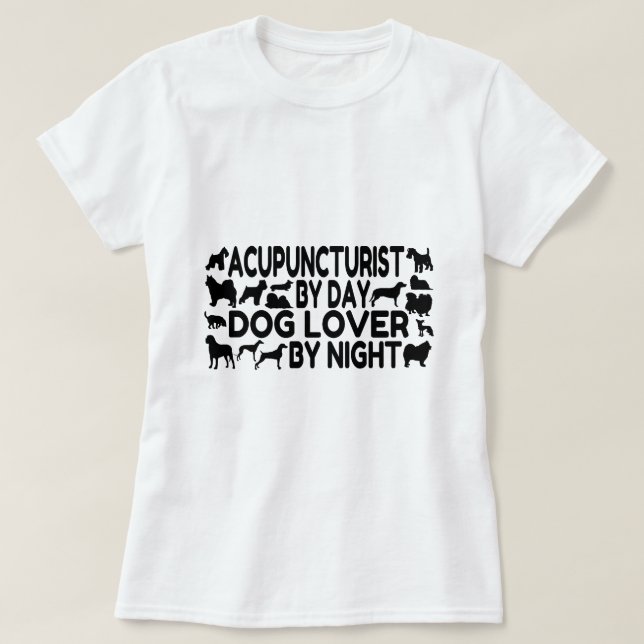 T-shirt Acupuncturiste Amoureux des chiens (Design devant)