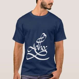 T-shirt ad-hoc de calligraphie