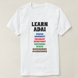 T-shirt Adai - Pigeon, faisan, perdrix, Mockingbird