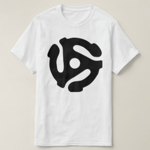 T-shirt Adaptateur vinyle 7 pouces 45 tr/min pour insérer