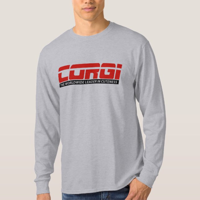 T-shirt adapté de Longsleeve des hommes de corgi (Devant)