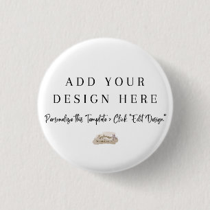 T-Shirt   Add Your Own Design 1 Inch Round Button