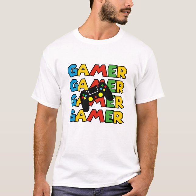 T-shirt "Addicateurs de jeu vidéo" Drôle Joueur Tee (Devant)