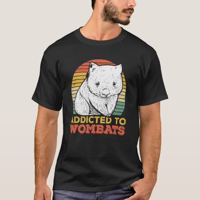 T-shirt Addicé Aux Wombats Pour Un Wombat (Devant)
