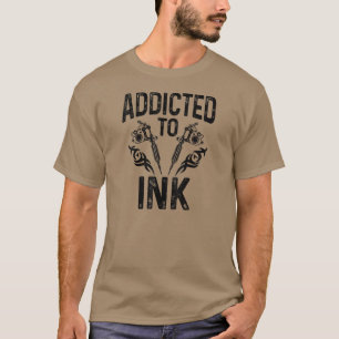 T-shirt Addicité À L'Encre Tatouage Artiste Tatoué Enceint