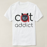 Addict Chat Noir Rouge Bleu Yeux Artwork