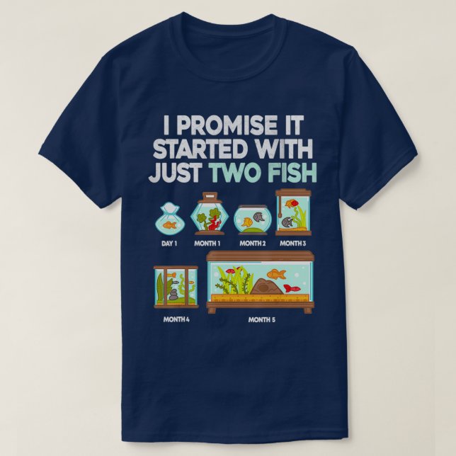 T-shirt Addiction Aquarium Addict Aquarium Aquarist Poisso (Design devant)