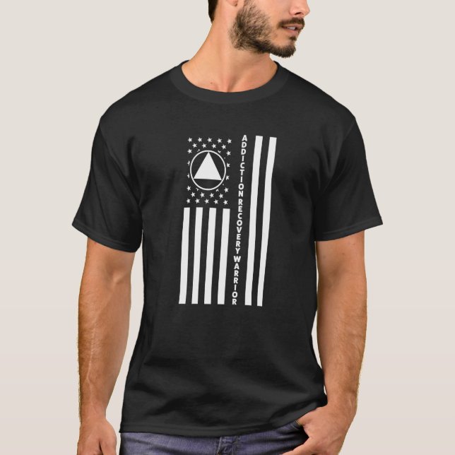 T-shirt Addiction Récupération Guerrier Sobering Sobers (Devant)