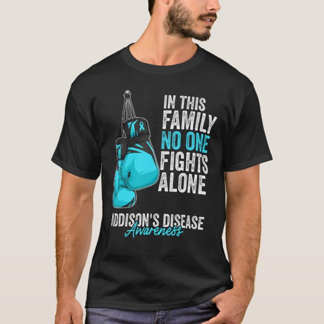 T-shirt Addison's Disease Awareness Boxing Gants Light Bl (Devant)
