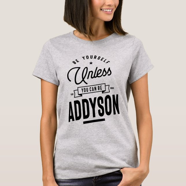 T-shirt Addyson Nom Personnalisé Anniversaire Cadeau (Devant)