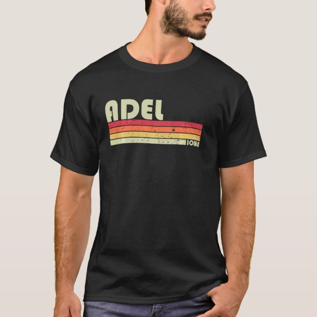 T-shirt Adel Ia Iowa Funny City Accueil Racines Retro les  (Devant)