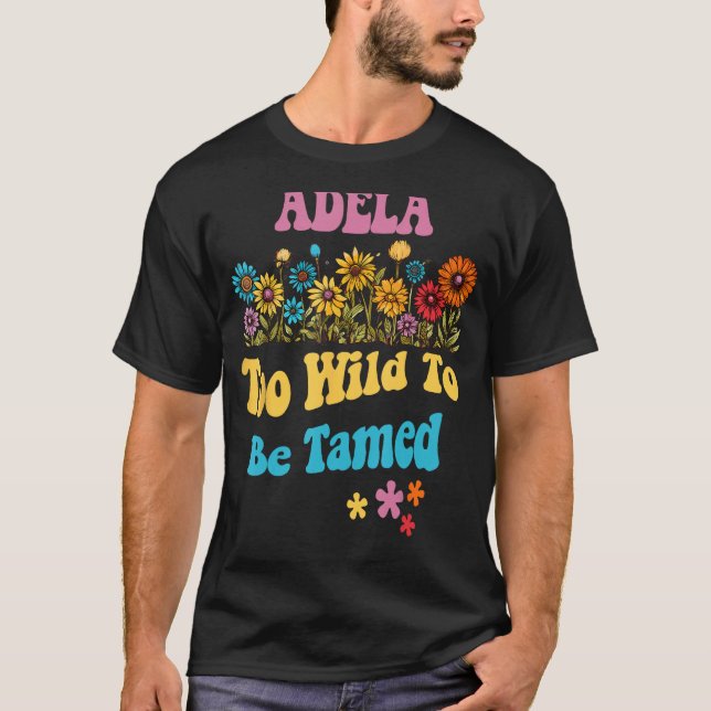 T-shirt ADELA Nom Cute Retro Girls Fleur sauvage ADELA Nom (Devant)