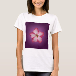 T-shirt Adénium Fleur Rose Flore Dégradé Violet
