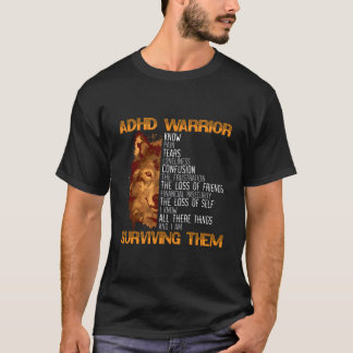 T-shirt Adhd Warrior Embrace Neurodiversity Adhd Awareness