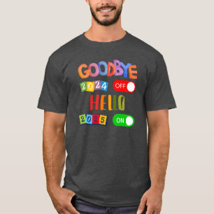 T-shirt Adieu 2024 Bonjour 2025 Bonne année Nouvel An