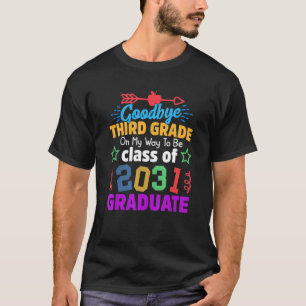 T-shirt Adieu 3e Classe de 2031 Grad Bonjour 4e Arg
