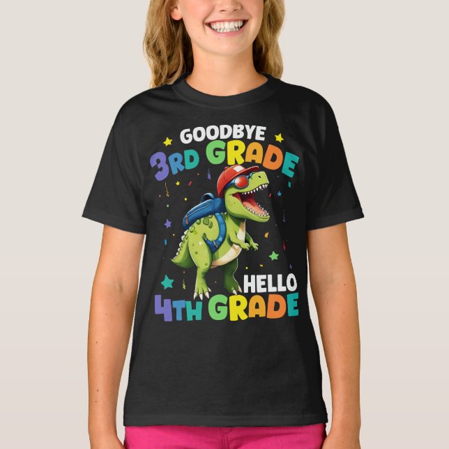 T-shirt Adieu 3e grade T Rex Monster Truck Dinosaur (Devant)