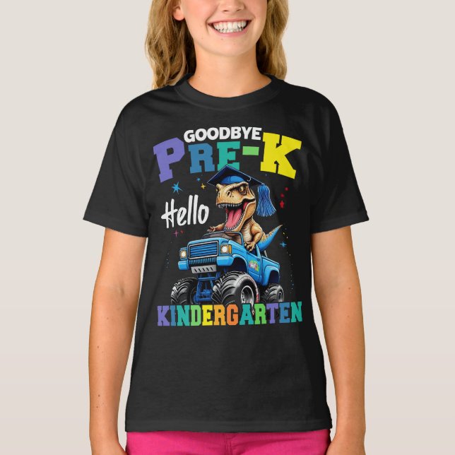 T-shirt Adieu Camion Monster avant k T rex Graduation Boys (Devant)